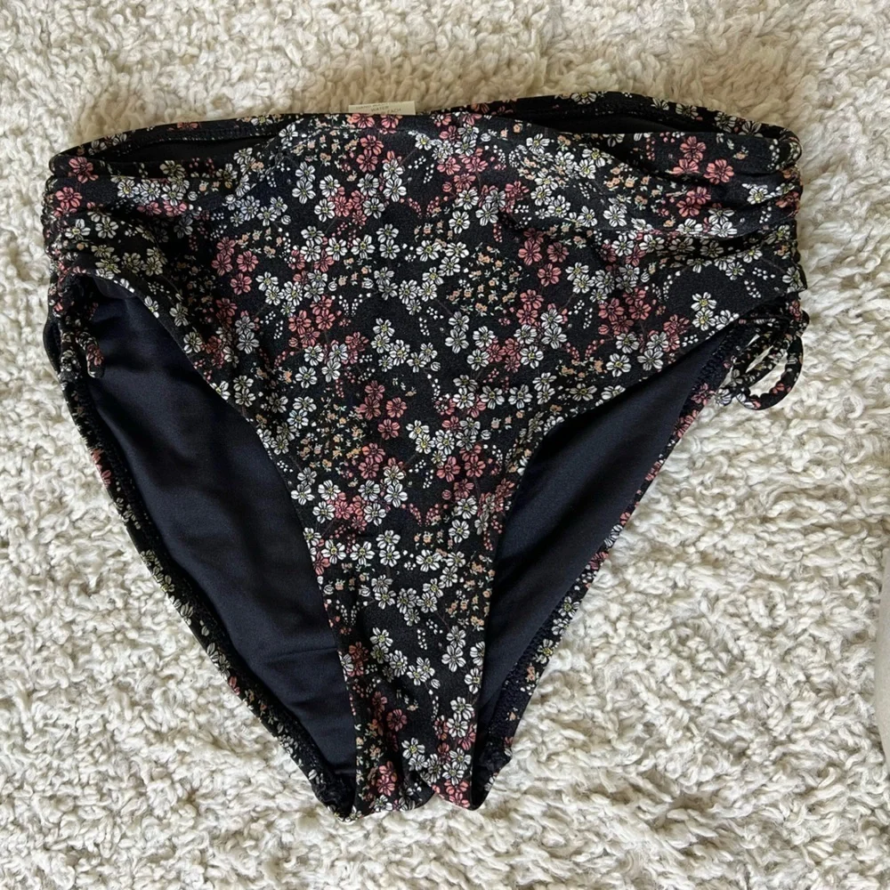 Girls Size 16 Chelsea & Violet Black Floral Bikini Set